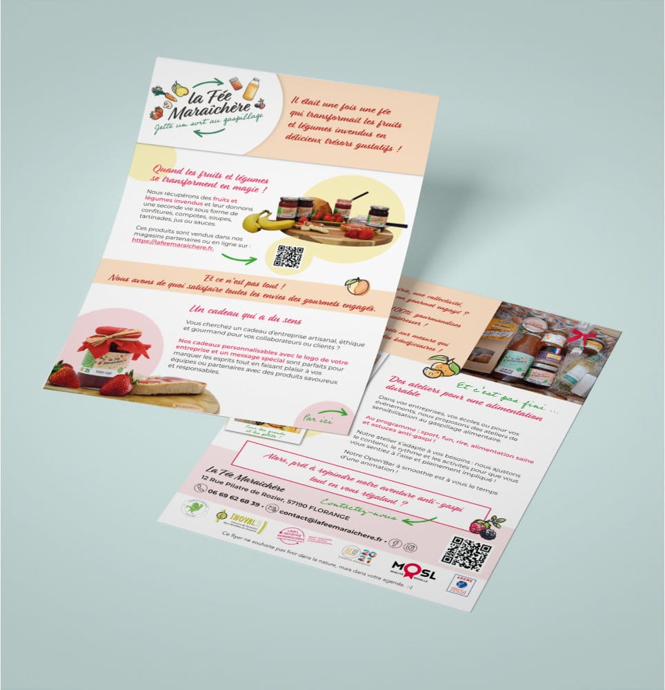 support imprimé -  flyer la Fée Maraîchère