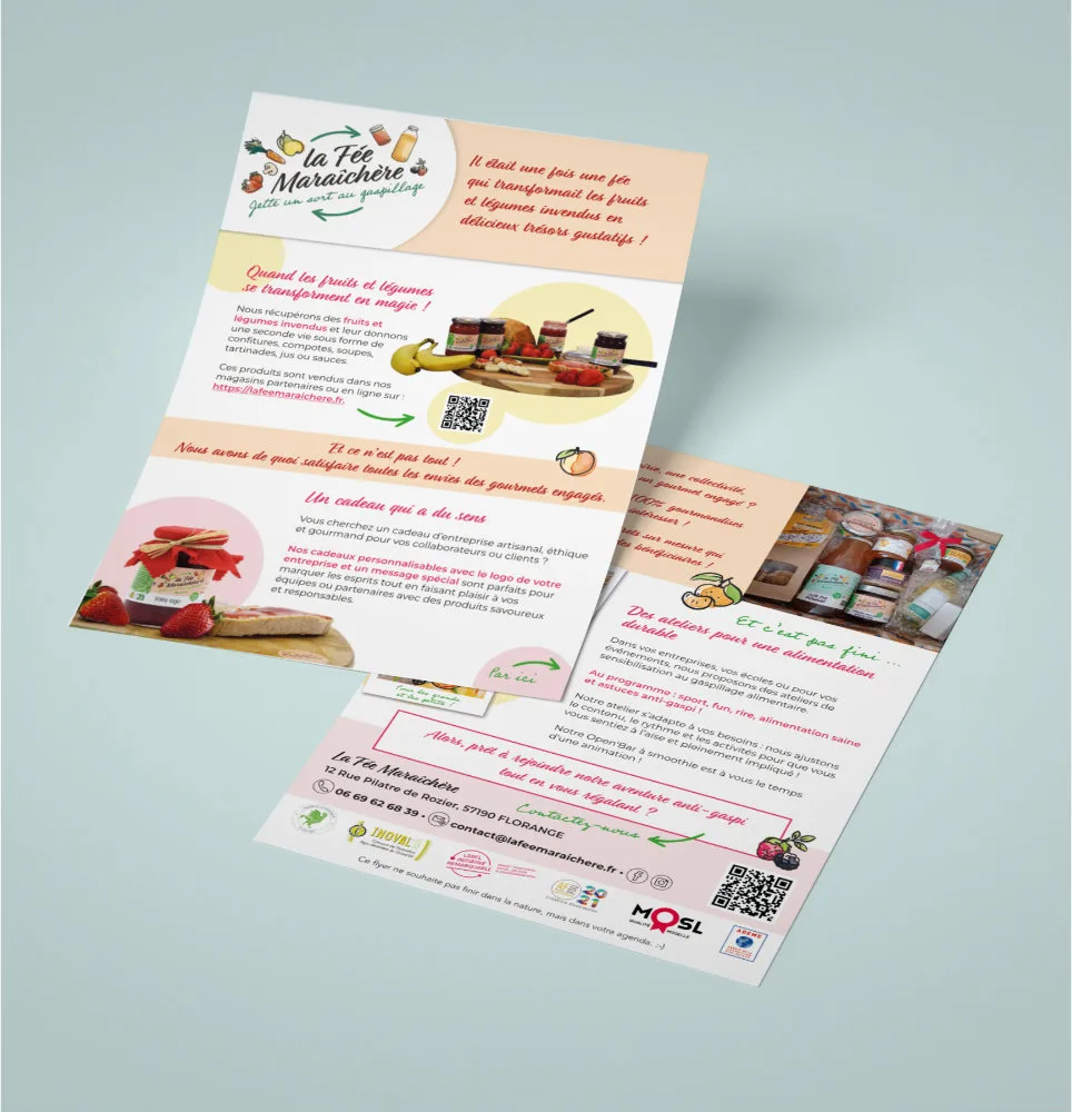 support imprimé -  flyer la Fée Maraîchère