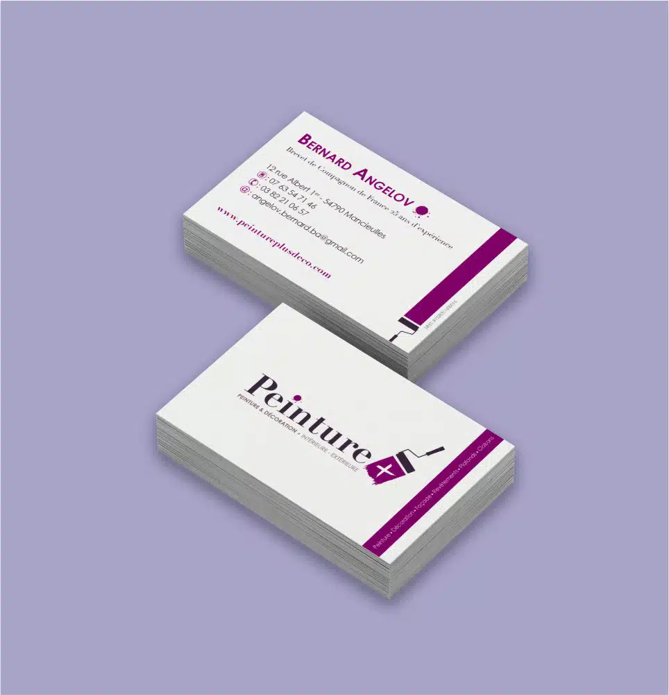 carte de visite peinture +