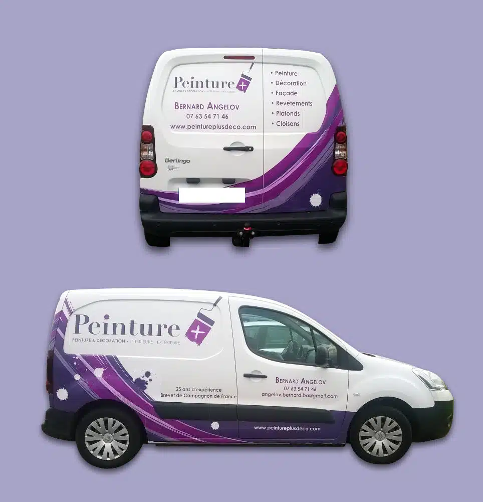 habillage véhicule de Peinture +